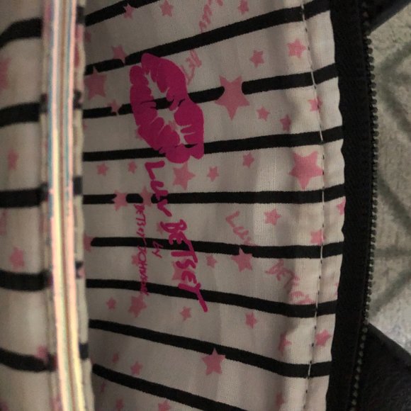 Betsy Johnson Cat's MEOW Purse Black with Strap - Picture 2 of 5